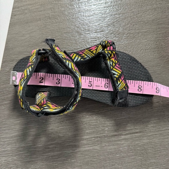 Teva Black Original Colorful Sandals 5 - Picture 10 of 11